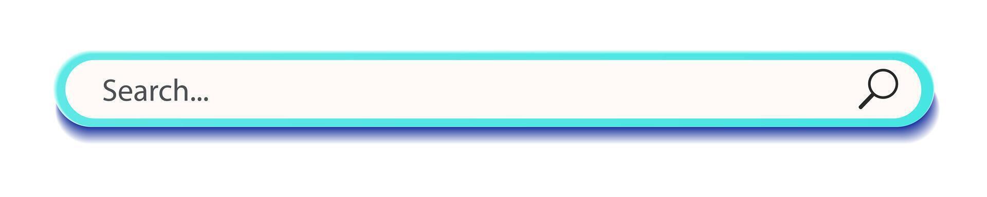 3d search bar Internet browser engine on white background vector