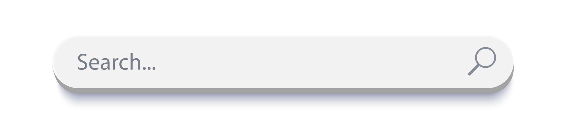 3d search bar Internet browser engine on white background for design vector