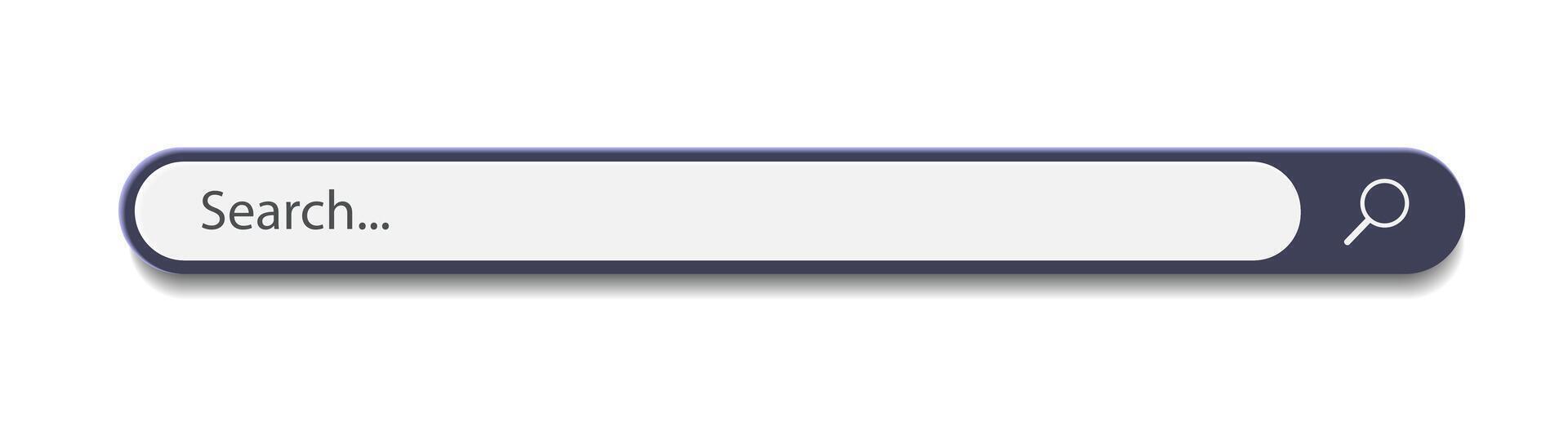 3d search bar Internet browser for design project vector