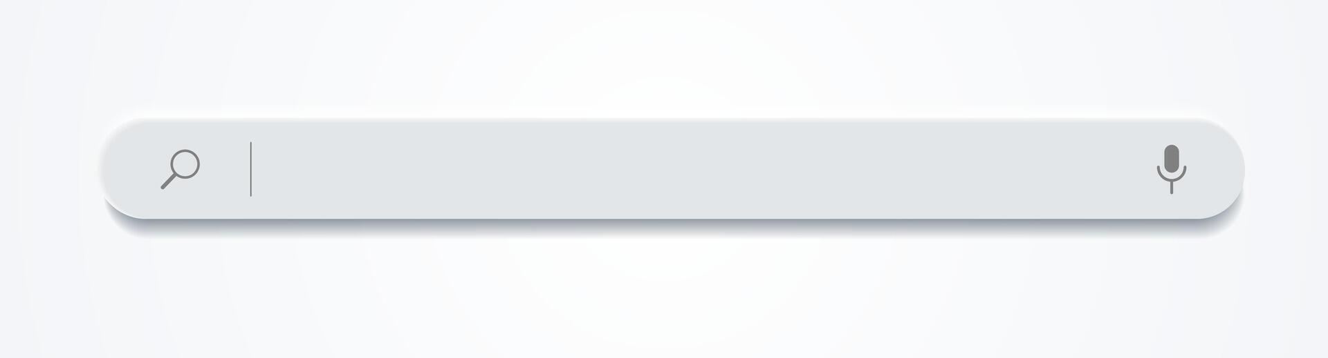 3d search bar Internet browser on white background for design project vector