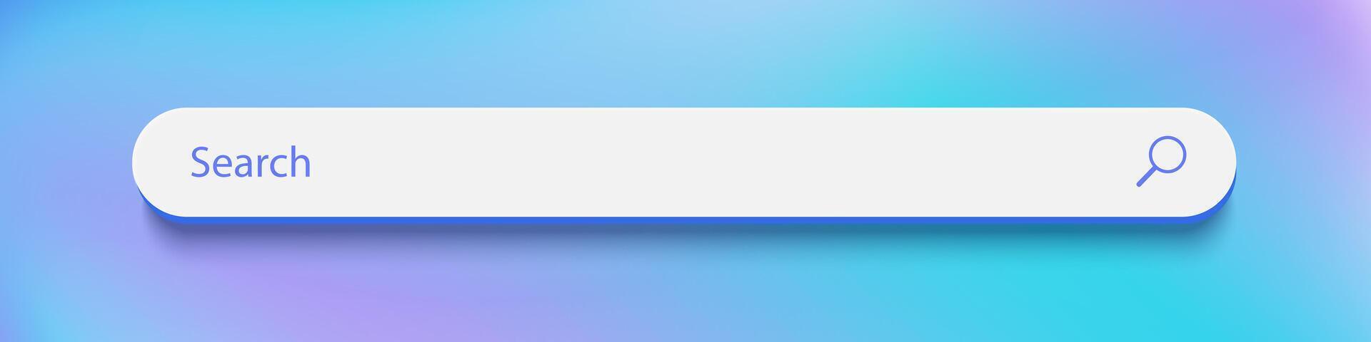 3d search bar Internet browser engine on purple blue abstract vector
