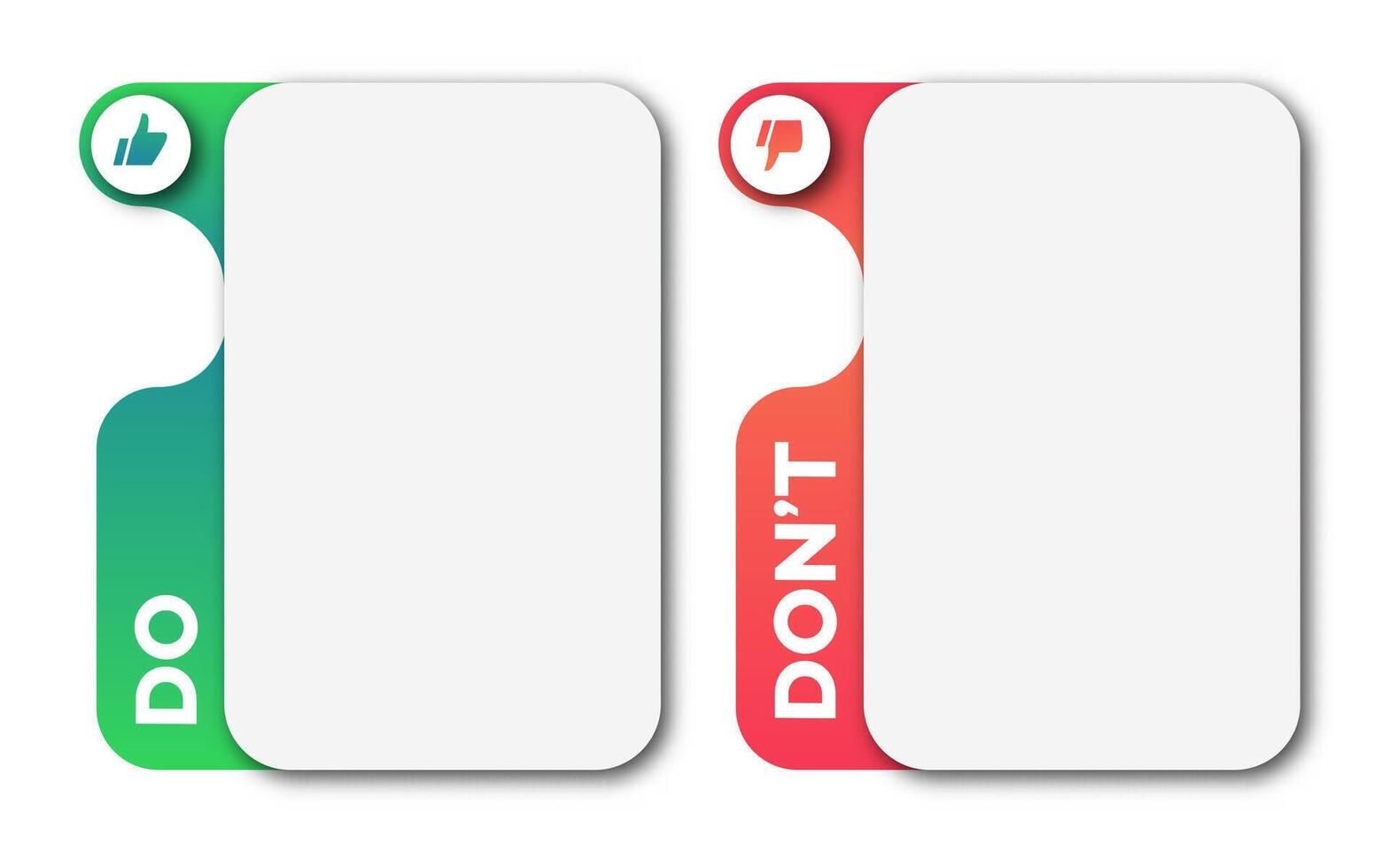 Do and dont infographic template frame for design vector