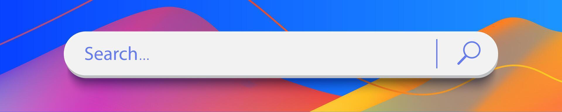 3d search bar Internet browser engine on abstract background vector