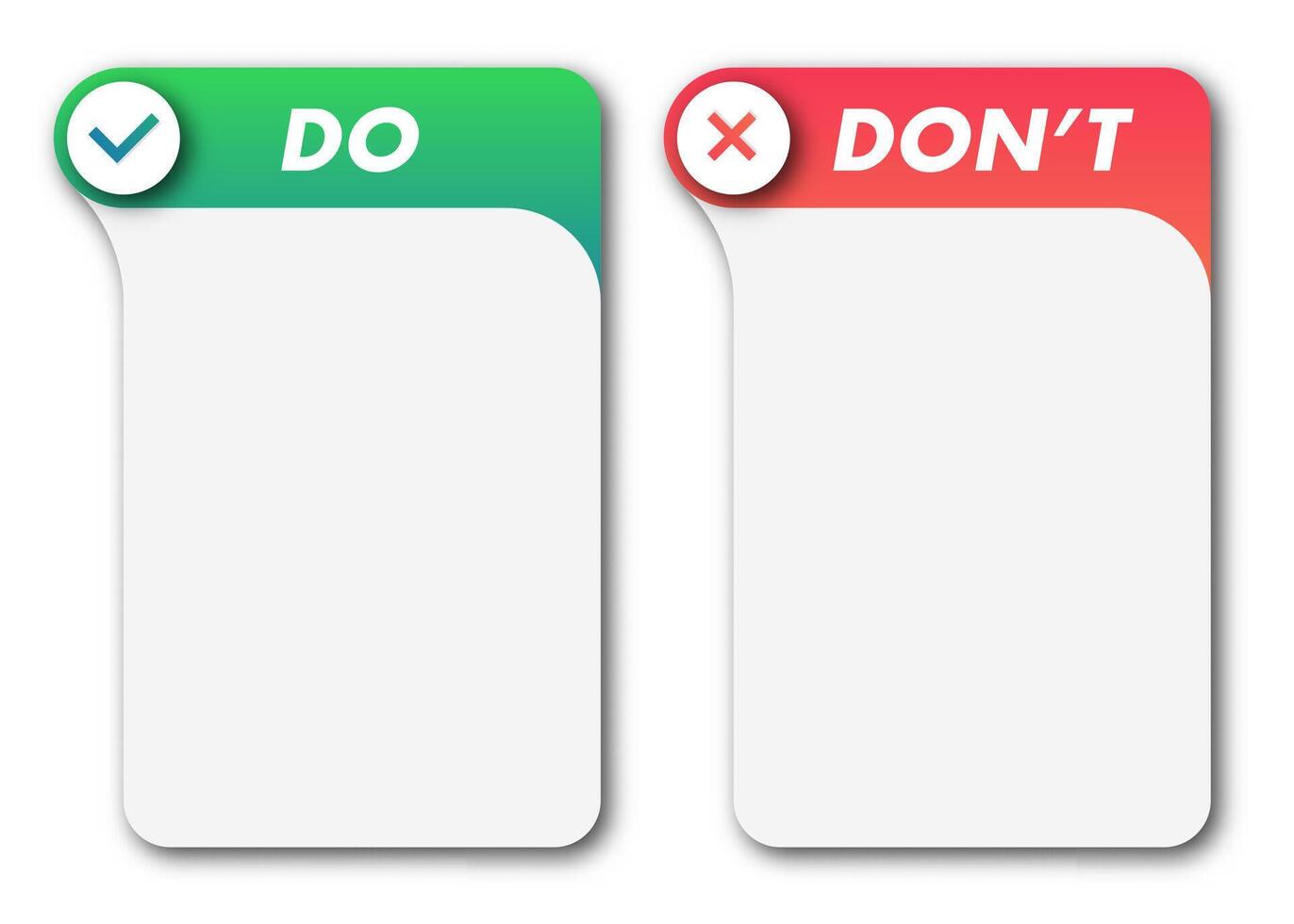 Do and dont infographic frame template for design vector