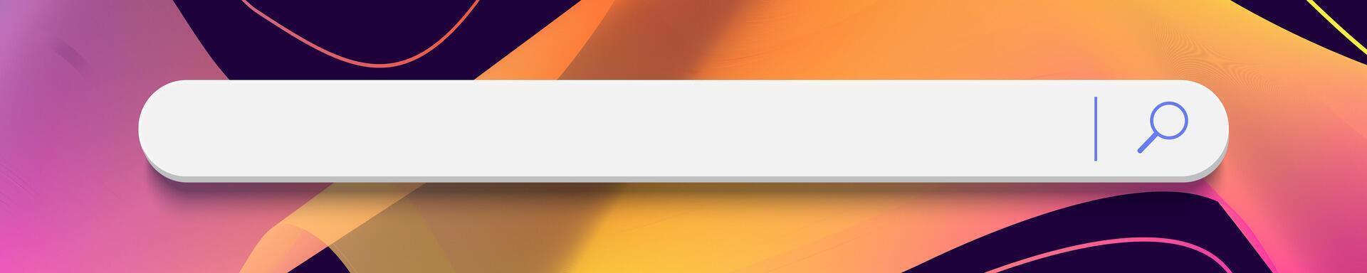3d search bar Internet browser engine on neon background vector
