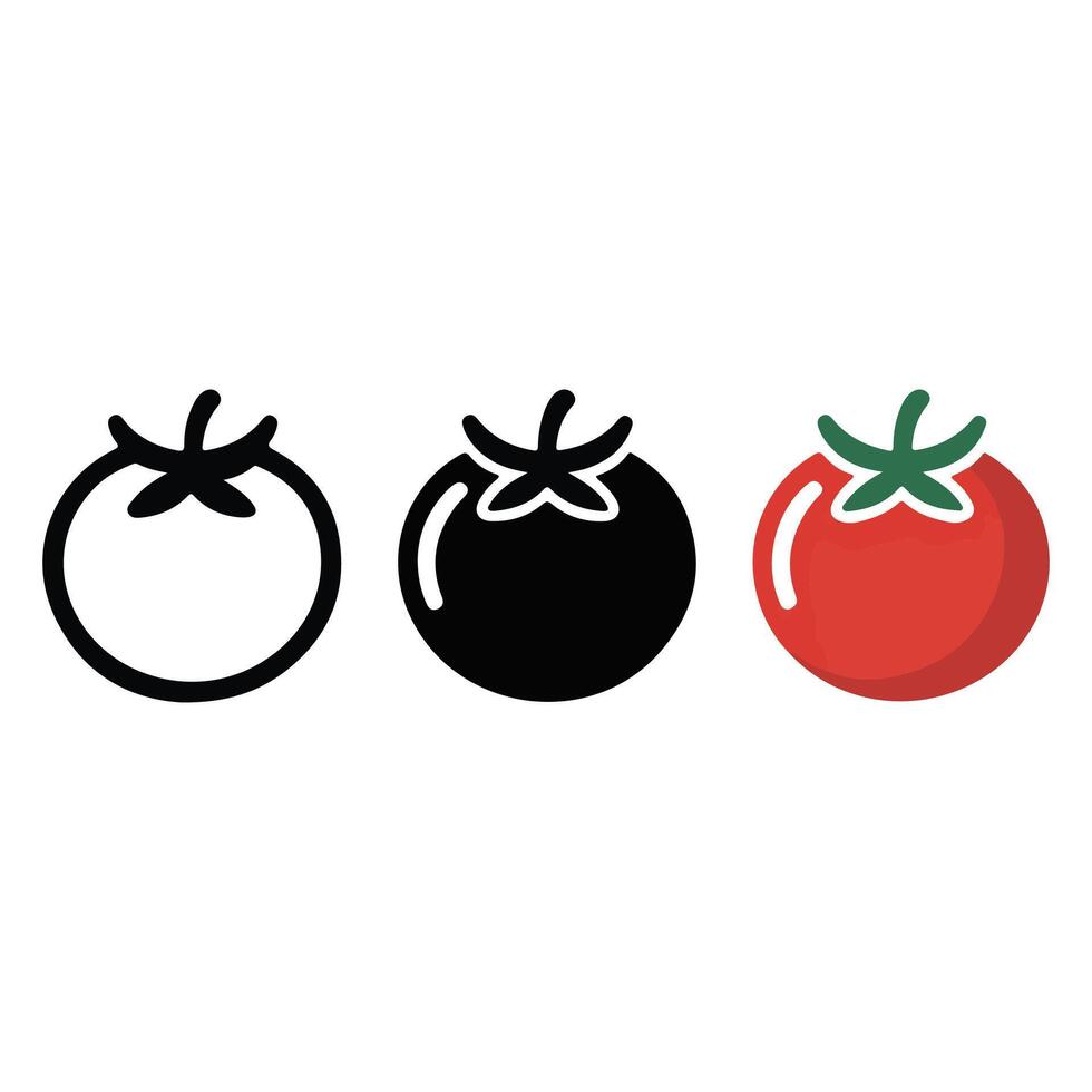 Tomato icon set illustration vector