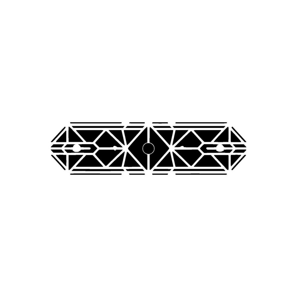 Abstract Geometric Tech Element with Glowing Accents vector
