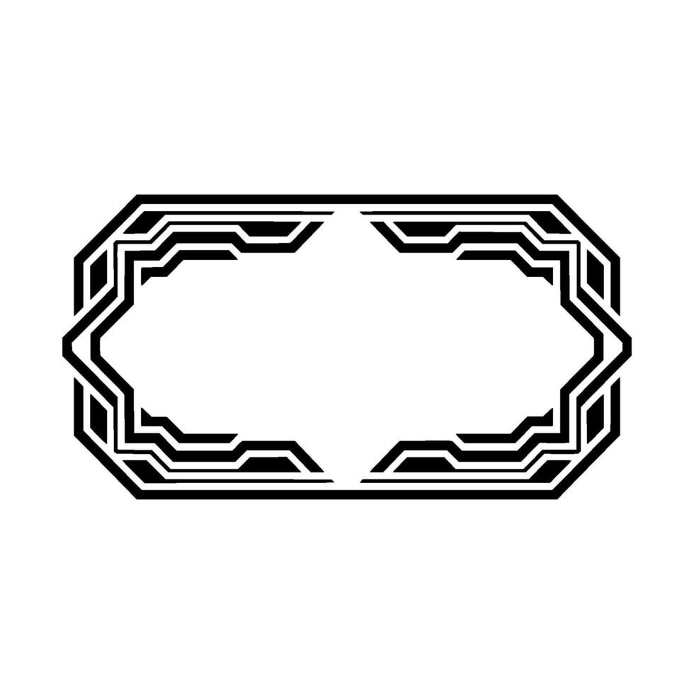 Geometric Frame in Black and White, Modern Minimalist vector