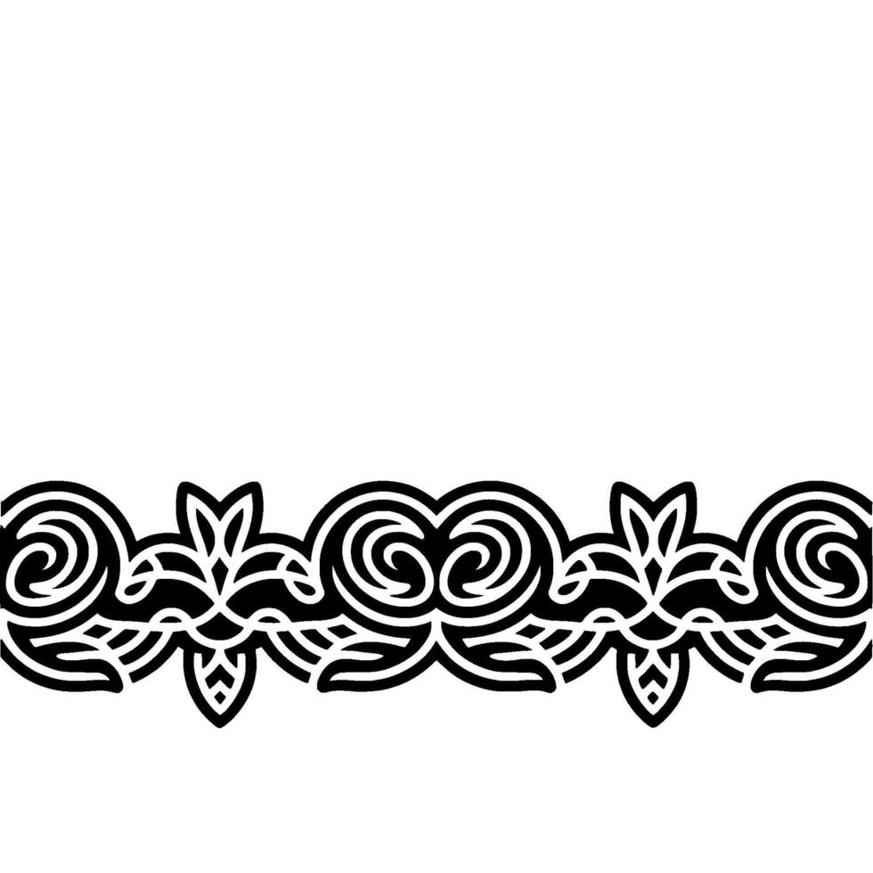 Ornamental Black and White Border Decorative Element vector