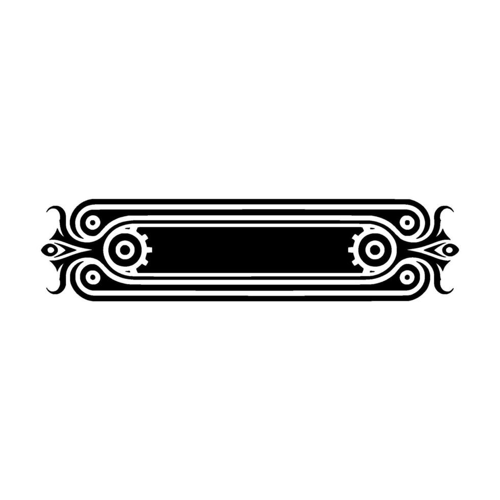 Elegant Black White Ornamental Banner Element Vintage vector
