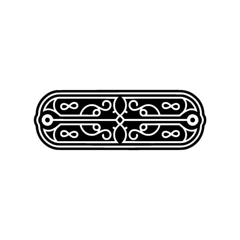 Elegant Black and White Decorative Element vector