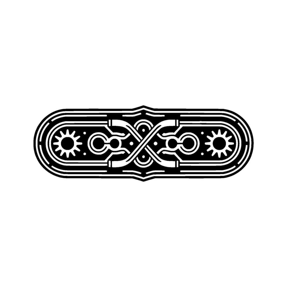 Abstract Celtic Knot on White, Minimalist Geometric Pattern vector