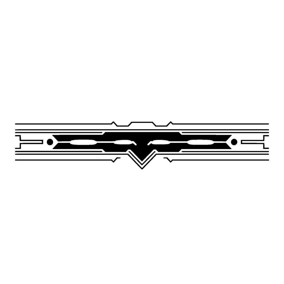 Futuristic Tech Banner, Minimalist Black Line , Illustration vector