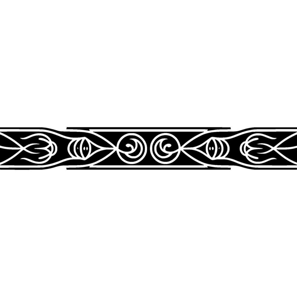 Elegant Black White Border Decorative , Symmetry, and Minimalist Style vector