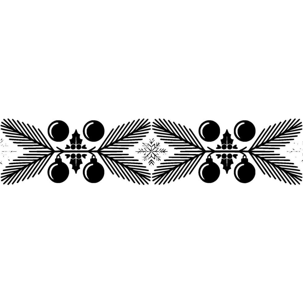Minimalist Christmas Border Ornament vector