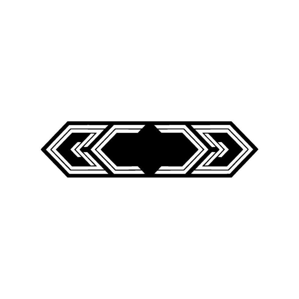 Minimalist Art Deco Geometric Badge in Black Silver vector