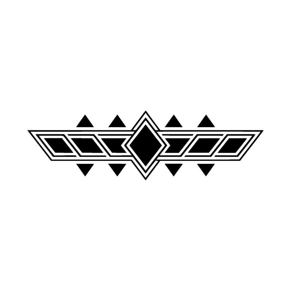 Geometric Art Deco Ornament, Black White, Modern vector