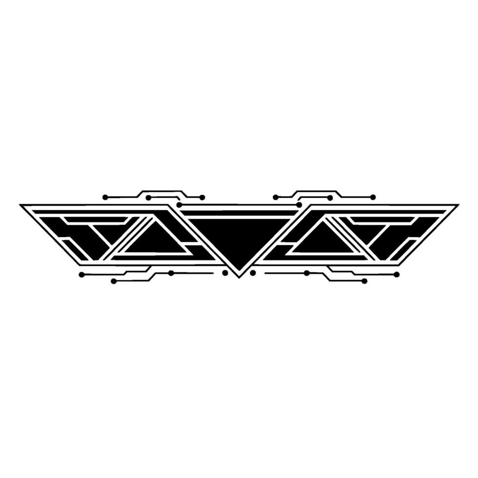 Geometric Tech Element, Abstract, Minimalist, Modern vector