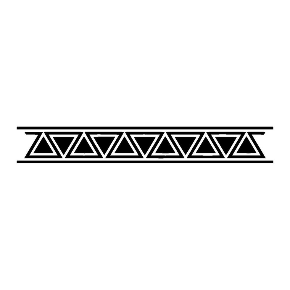 Geometric Triangle Border on White Background vector