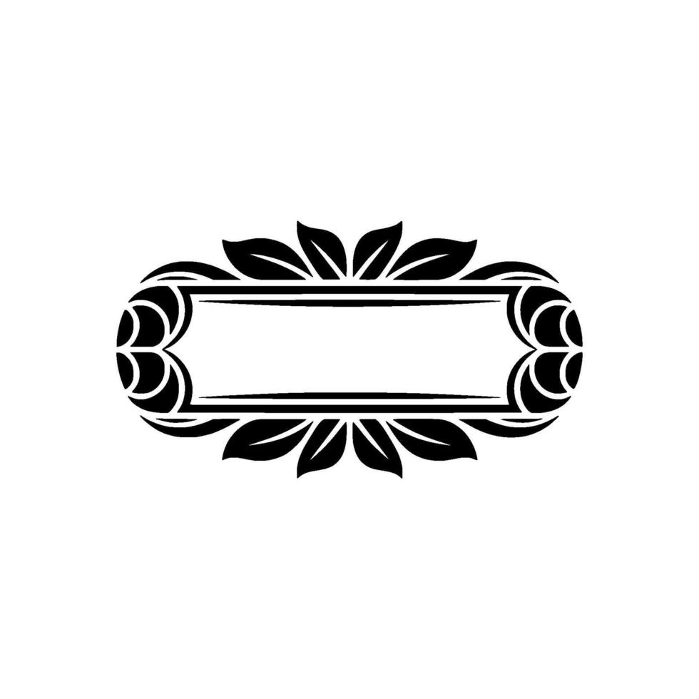 Elegant Floral Frame , Black and White, Illustration vector