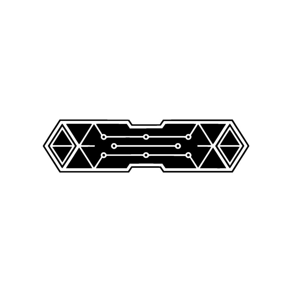 Minimalist Circuit Board , Tech , Isolated on White vector