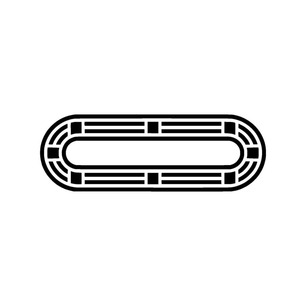 Minimalist Black Oval on White Background vector