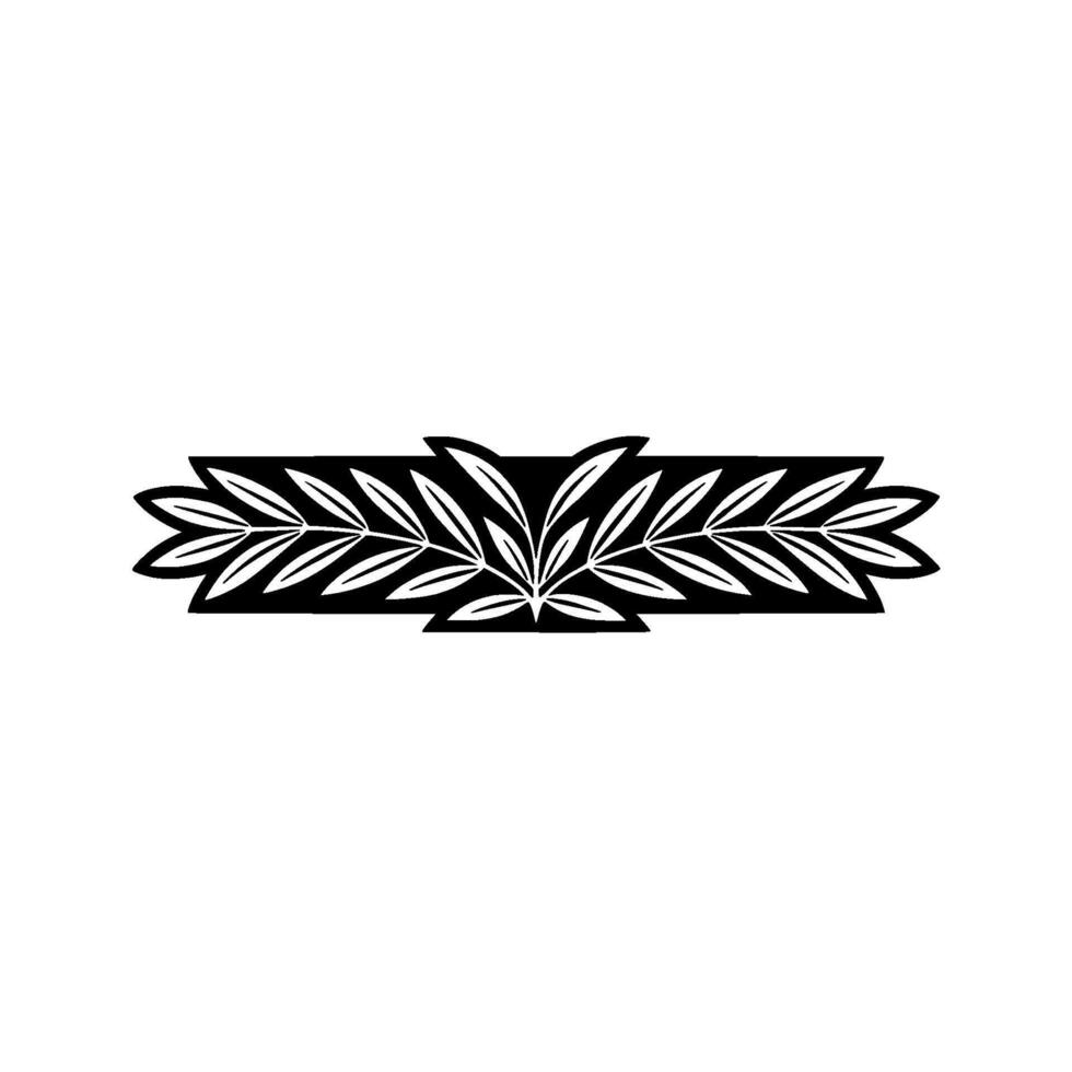 Elegant Laurel Wreath Border, Minimalist vector