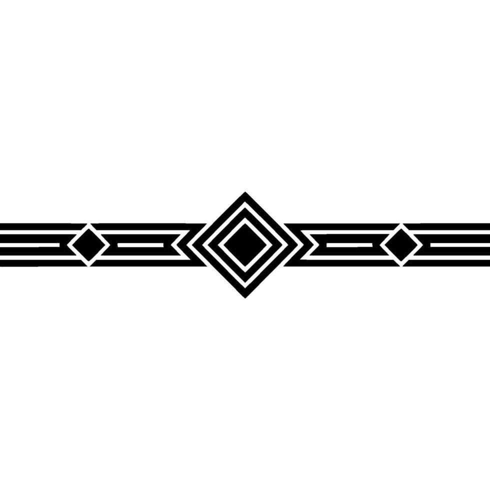 Minimalist Art Deco Geometric Black White Border vector