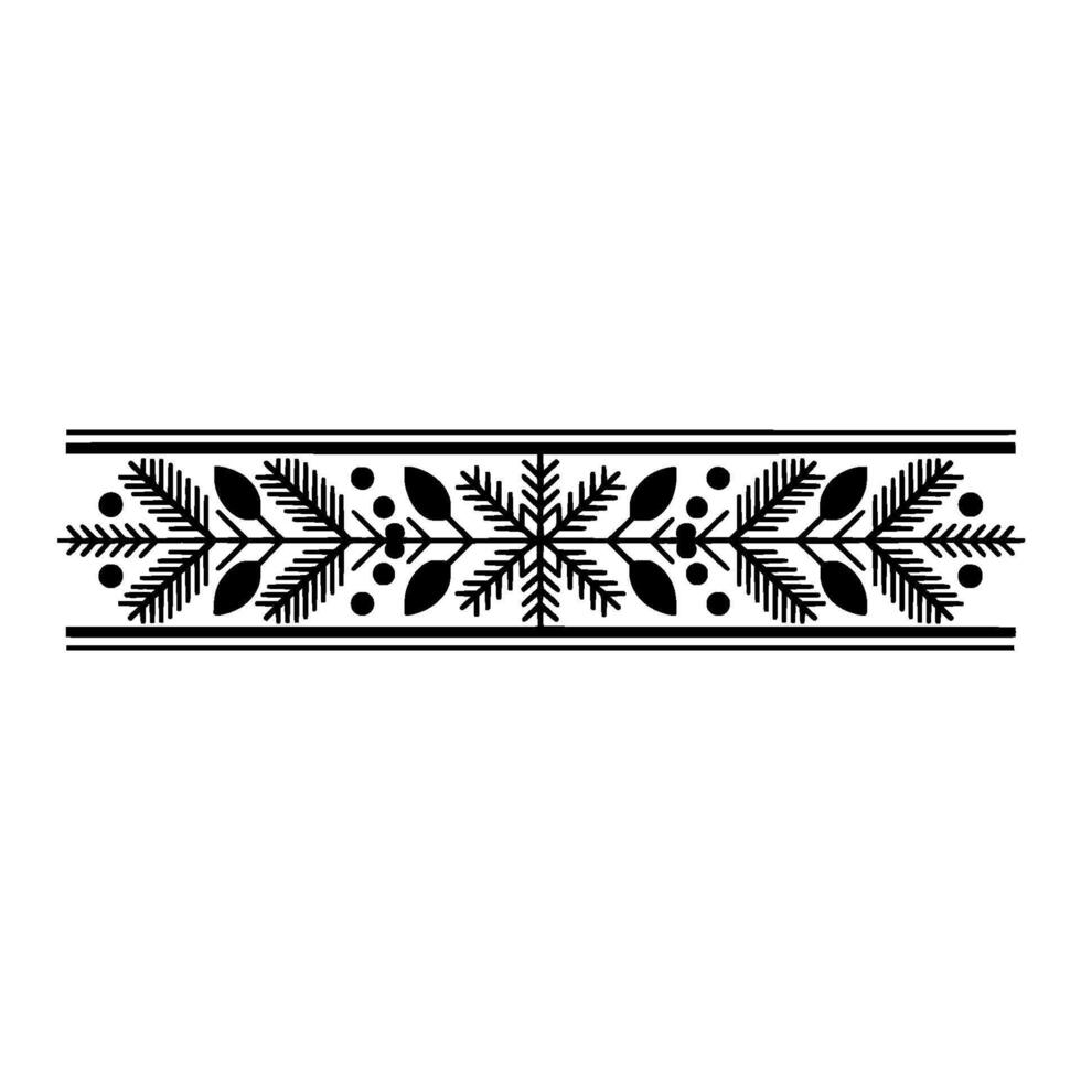 Decorative Geometric Foliage Border, , Minimalist Elegance vector