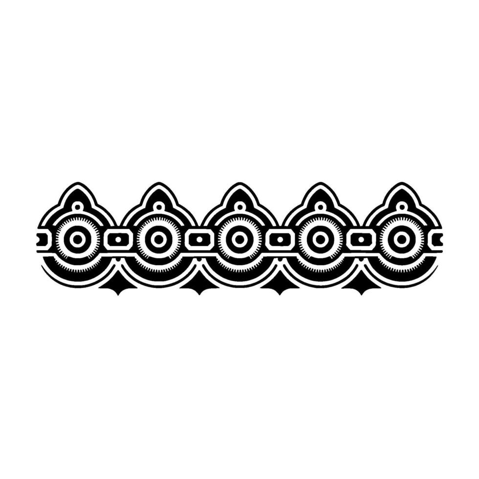 Geometric Tribal Border , Black and White , Elegant Ornament vector