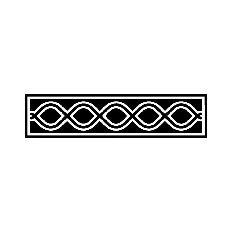 Black and White Decorative Border Abstract Illustration vector