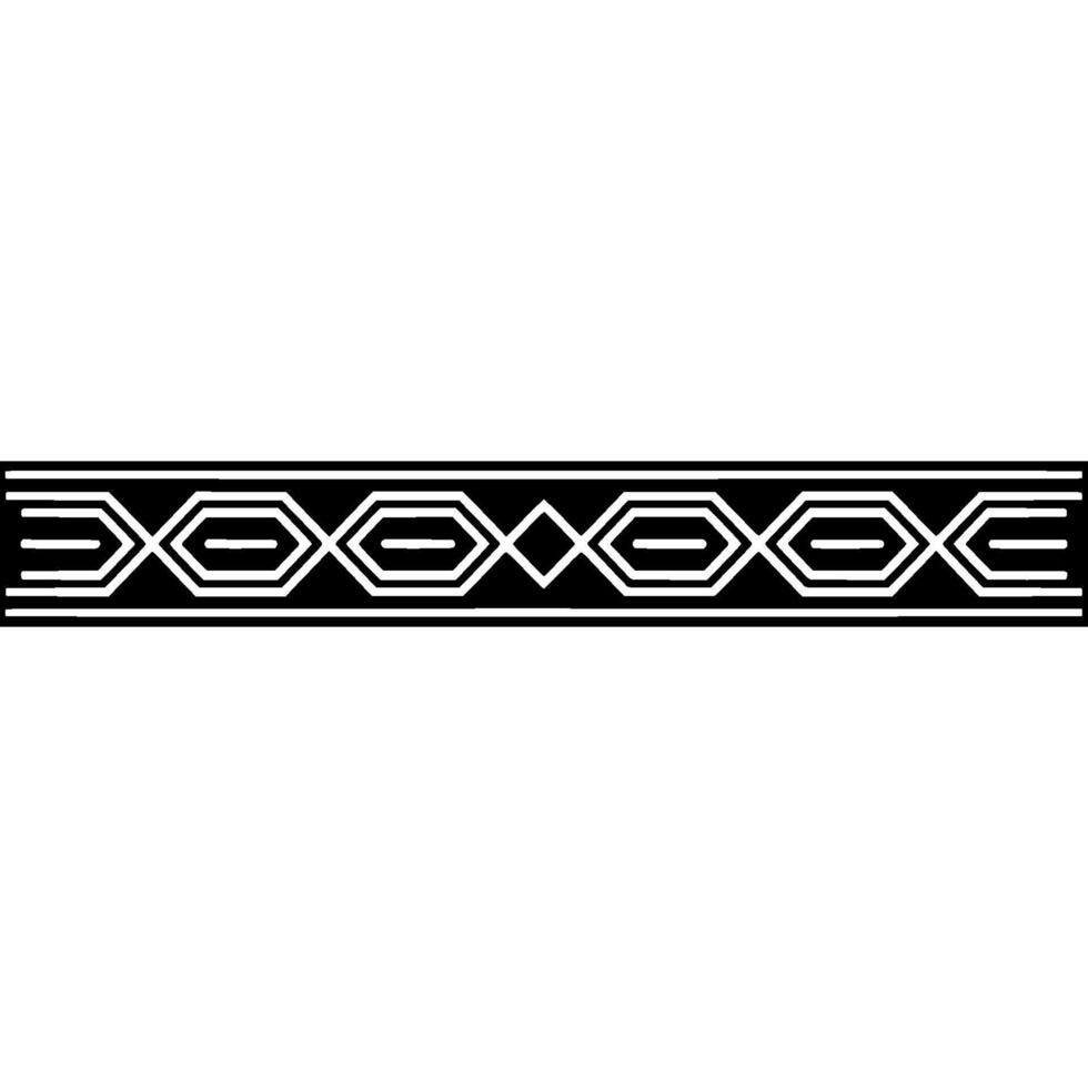 Geometric Border Pattern Black and White, Minimalist vector