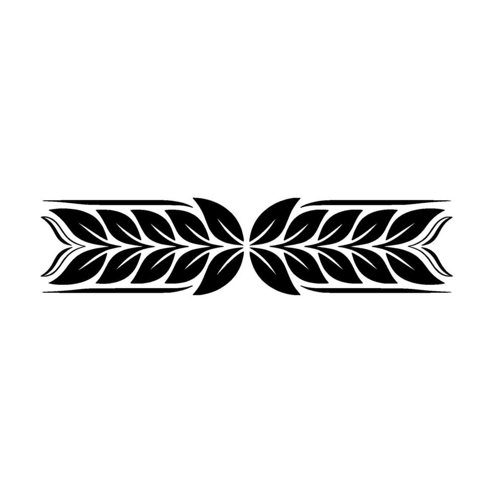 Black Leaf Border Minimalist Nature on White vector