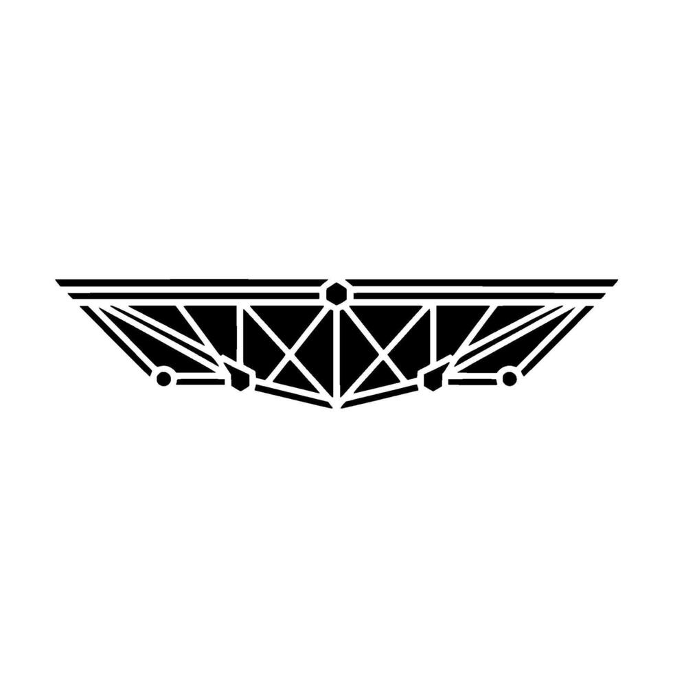 Geometric Black White Bridge Abstract, Minimalist vector