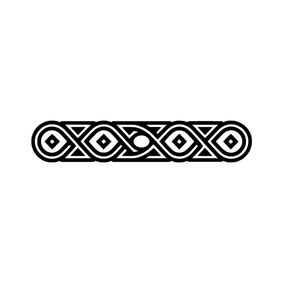 Celtic Knot Border Modern, Geometric Ornament vector