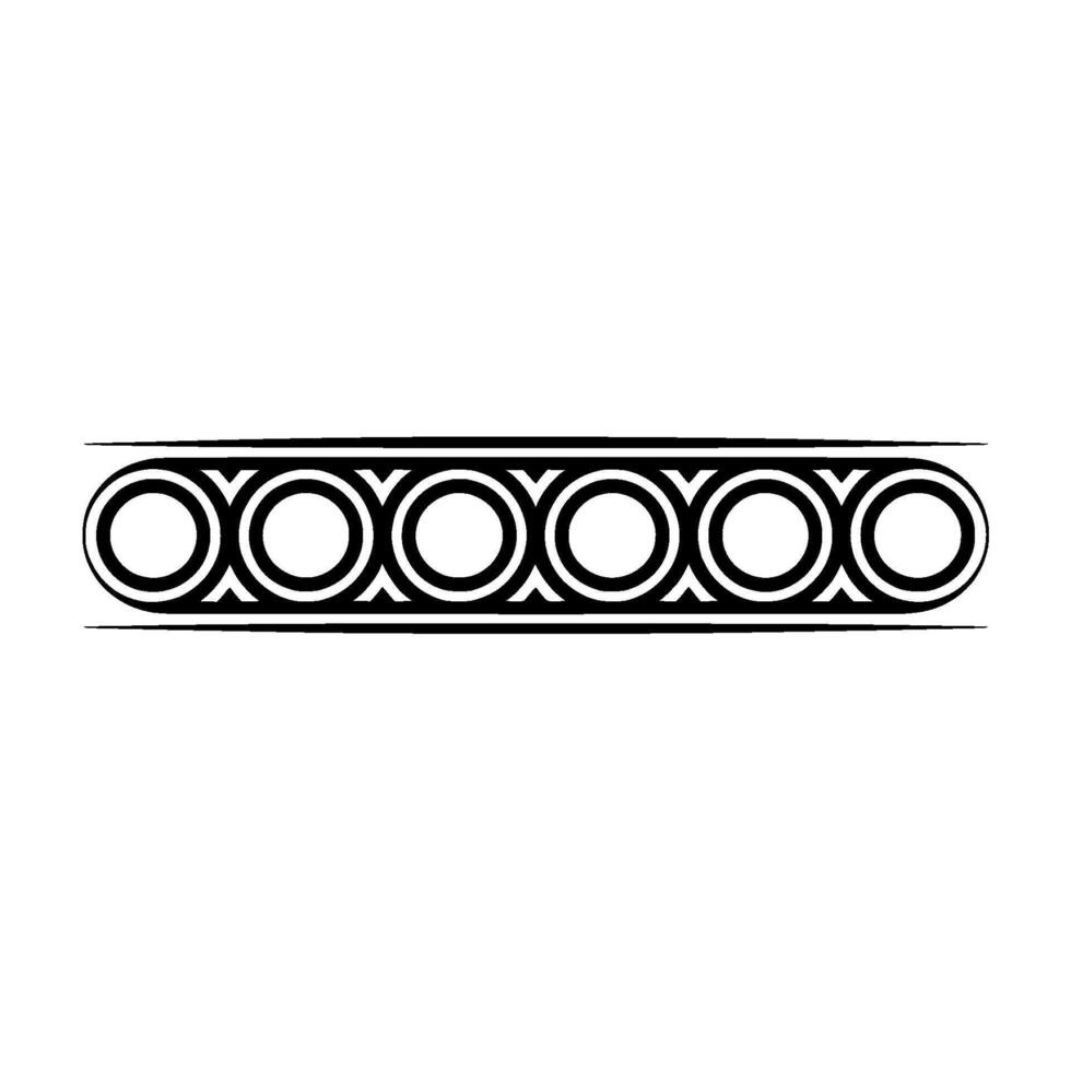 Minimalist Geometric Border Repeated Circles on White, Elegant vector