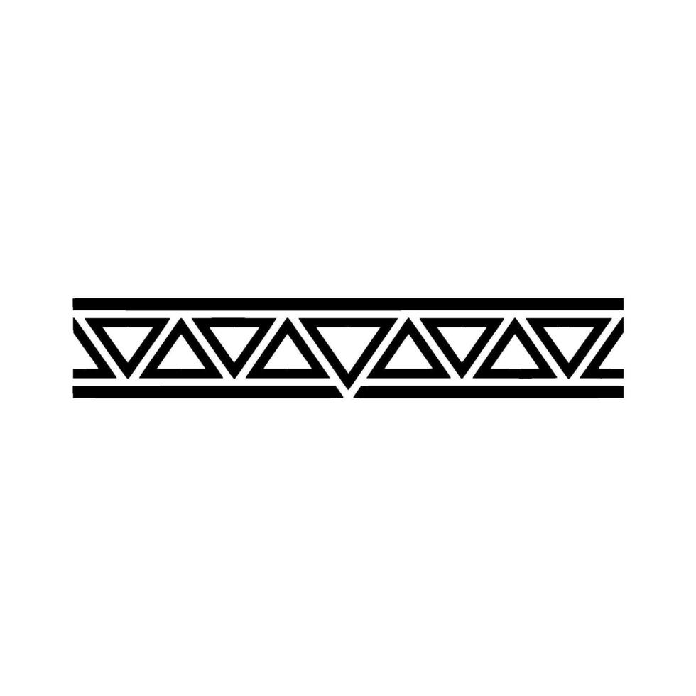 Geometric Border with Triangles and Parallel Lines Minimalist vector