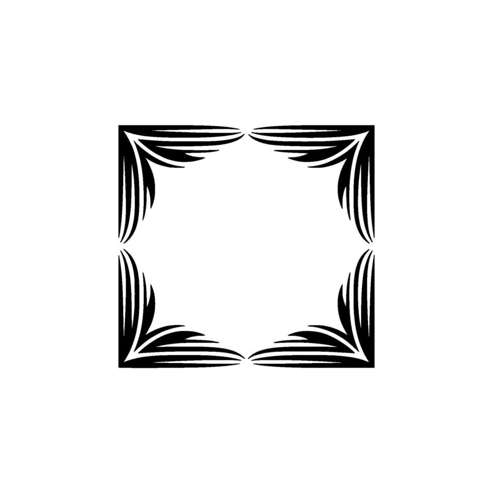 Art Deco Inspired Square Frame on Neutral Background vector