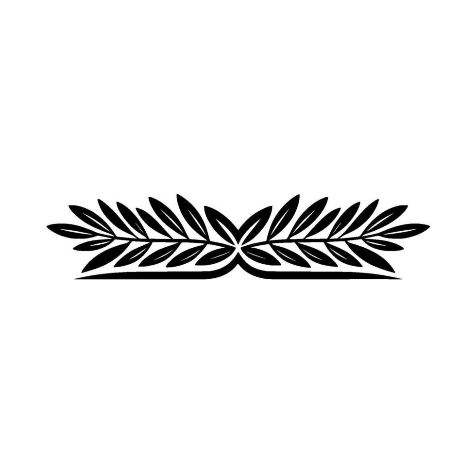 Elegant Laurel Wreath Border , Minimalist Decorative Element vector