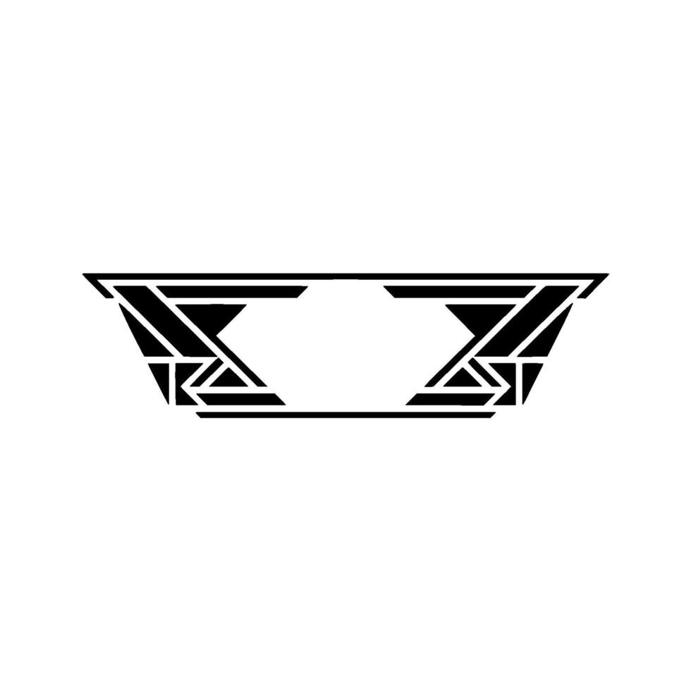 Geometric DecoStyle Frame Element on Light Background vector