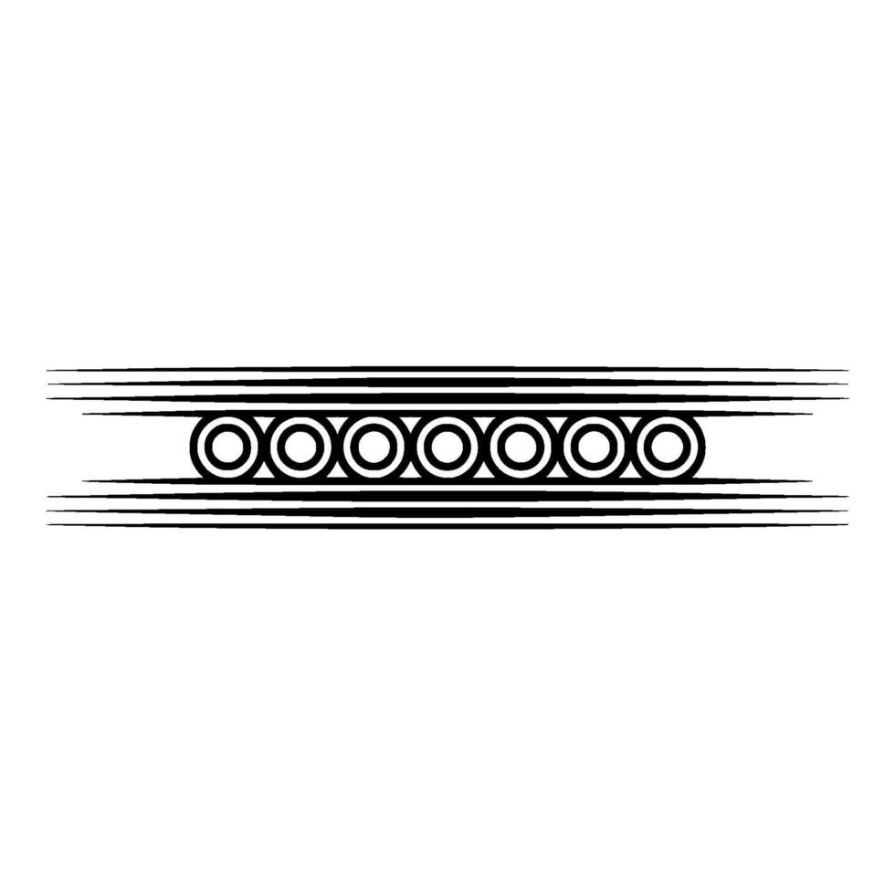 Minimalist Geometric Line and Circle Ornament vector