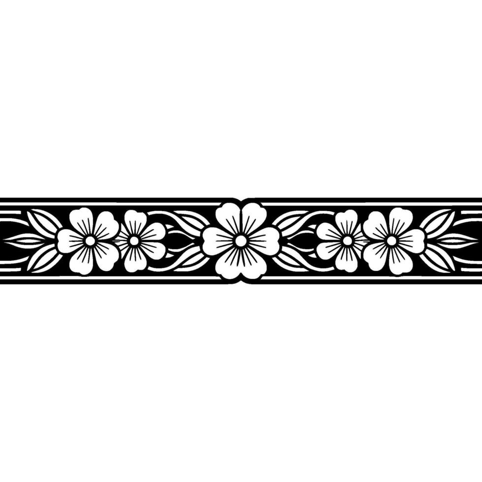Elegant Floral Border on Light Background vector