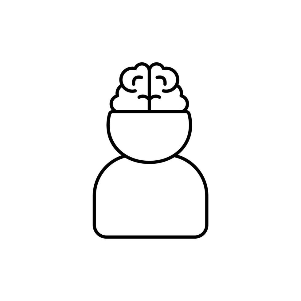 Icon a head vector
