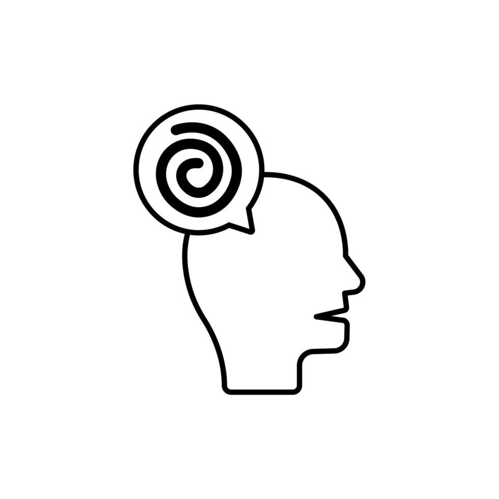 Icon a psychology, isolated against a clean background. vector