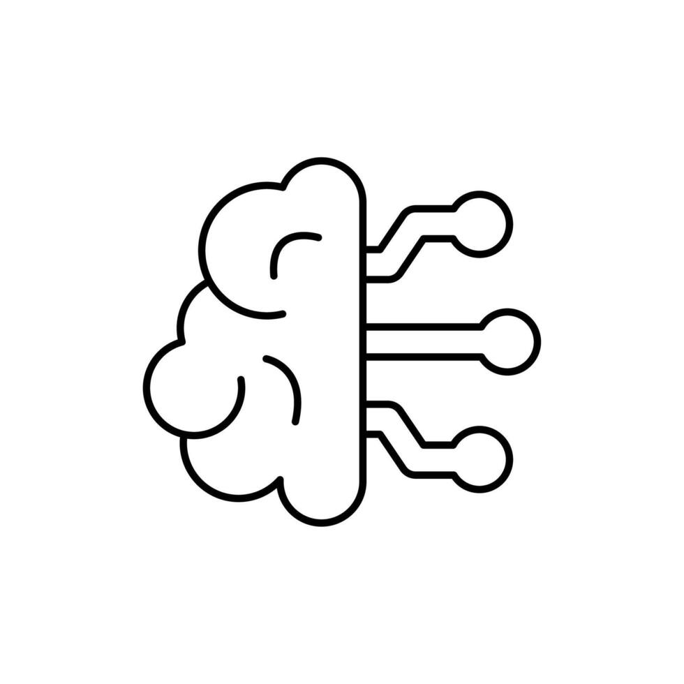 Icon a artificial intelligence, isolated against a clean background. vector