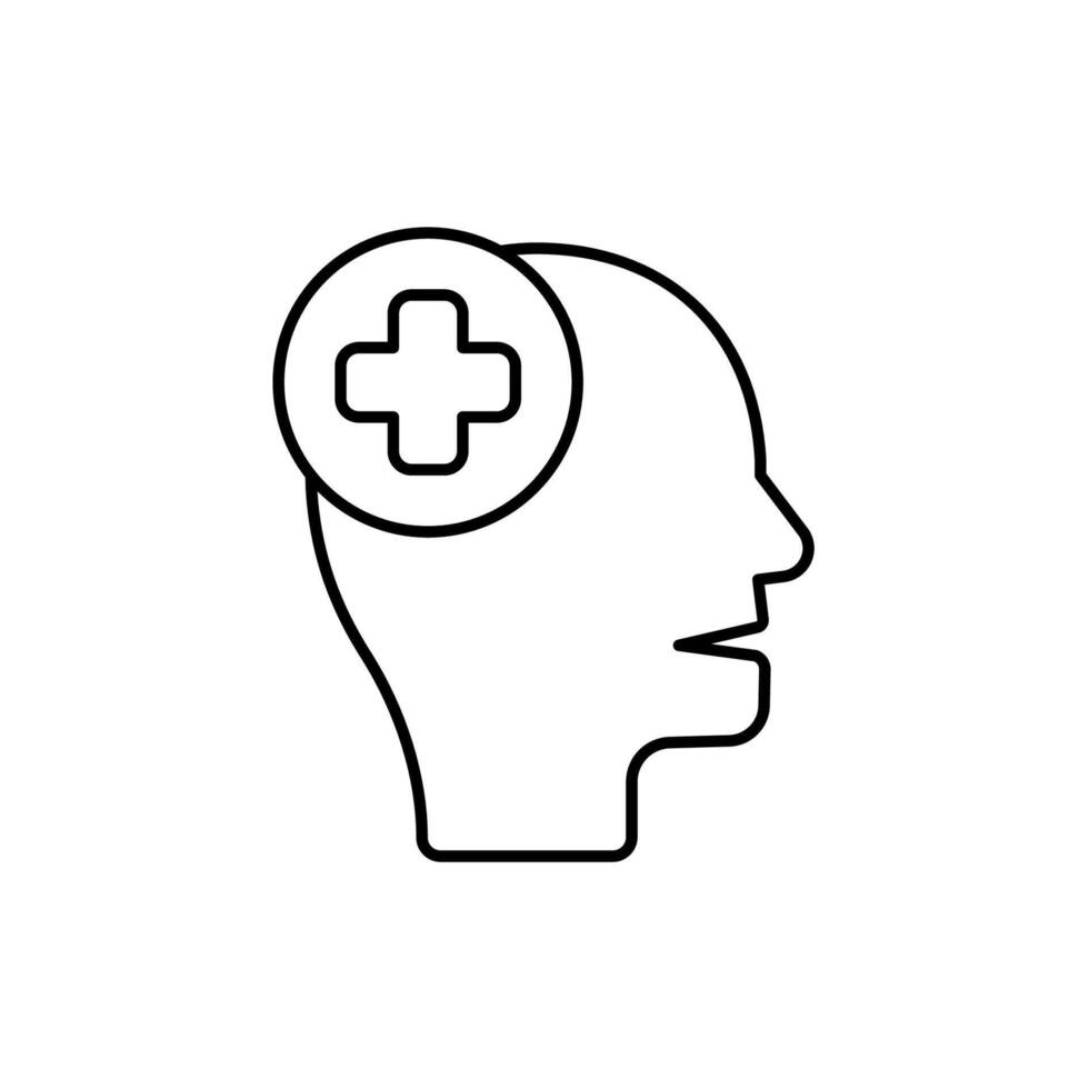 Icon a mental health, isolated against a clean background.. vector