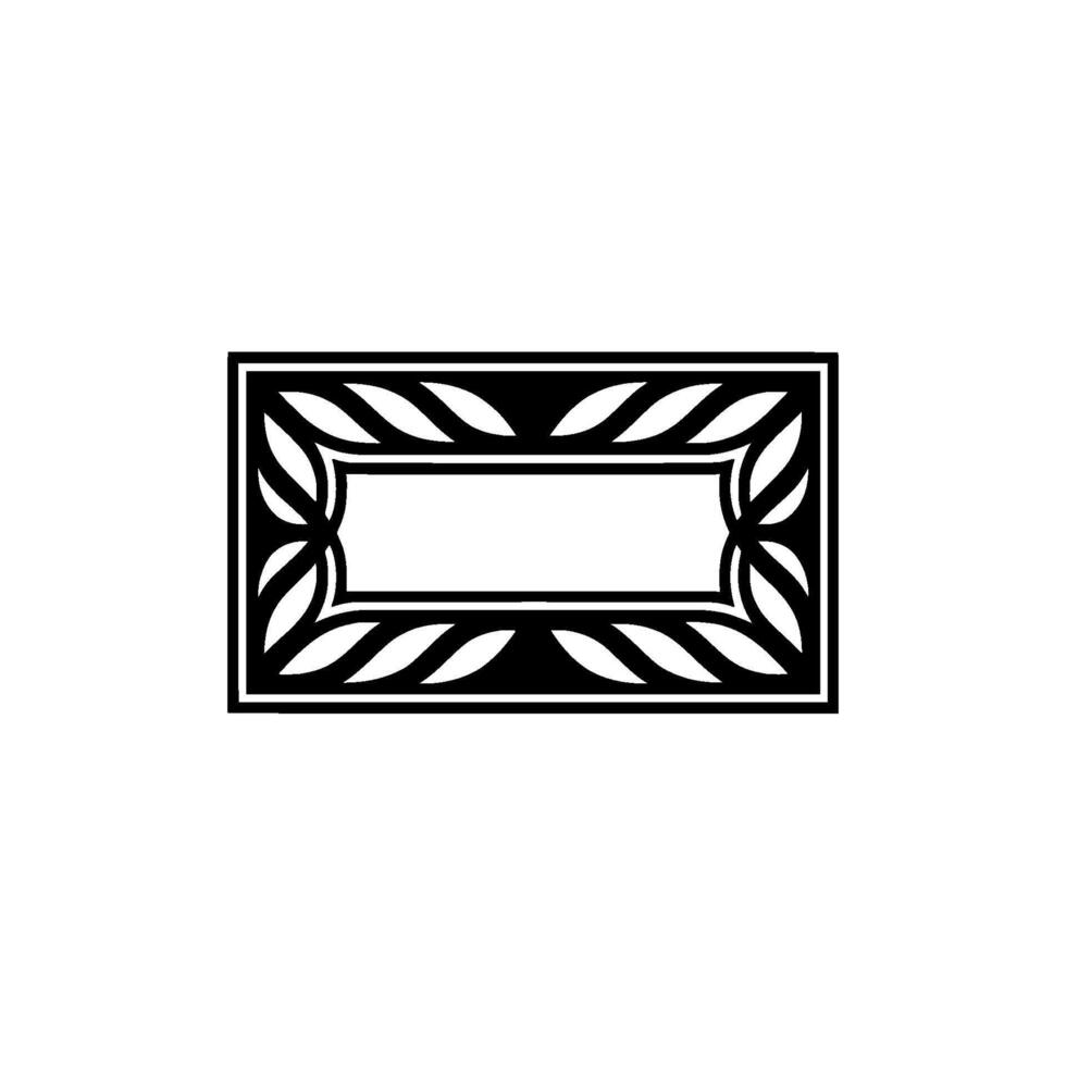 Elegant Black and White Ornamental Frame Element vector