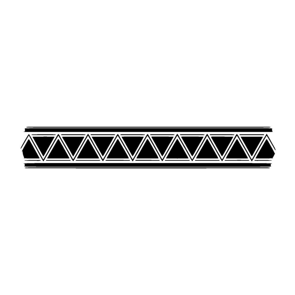 Geometric Pattern Border Triangles on White Background vector