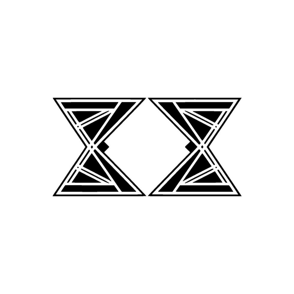 Geometric Symmetry Abstract Black White on Pale Gray vector