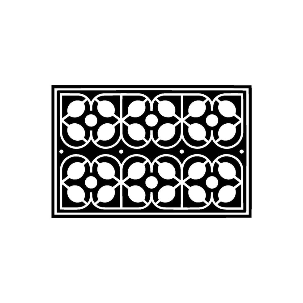 Geometric Black White Pattern Decorative Element vector